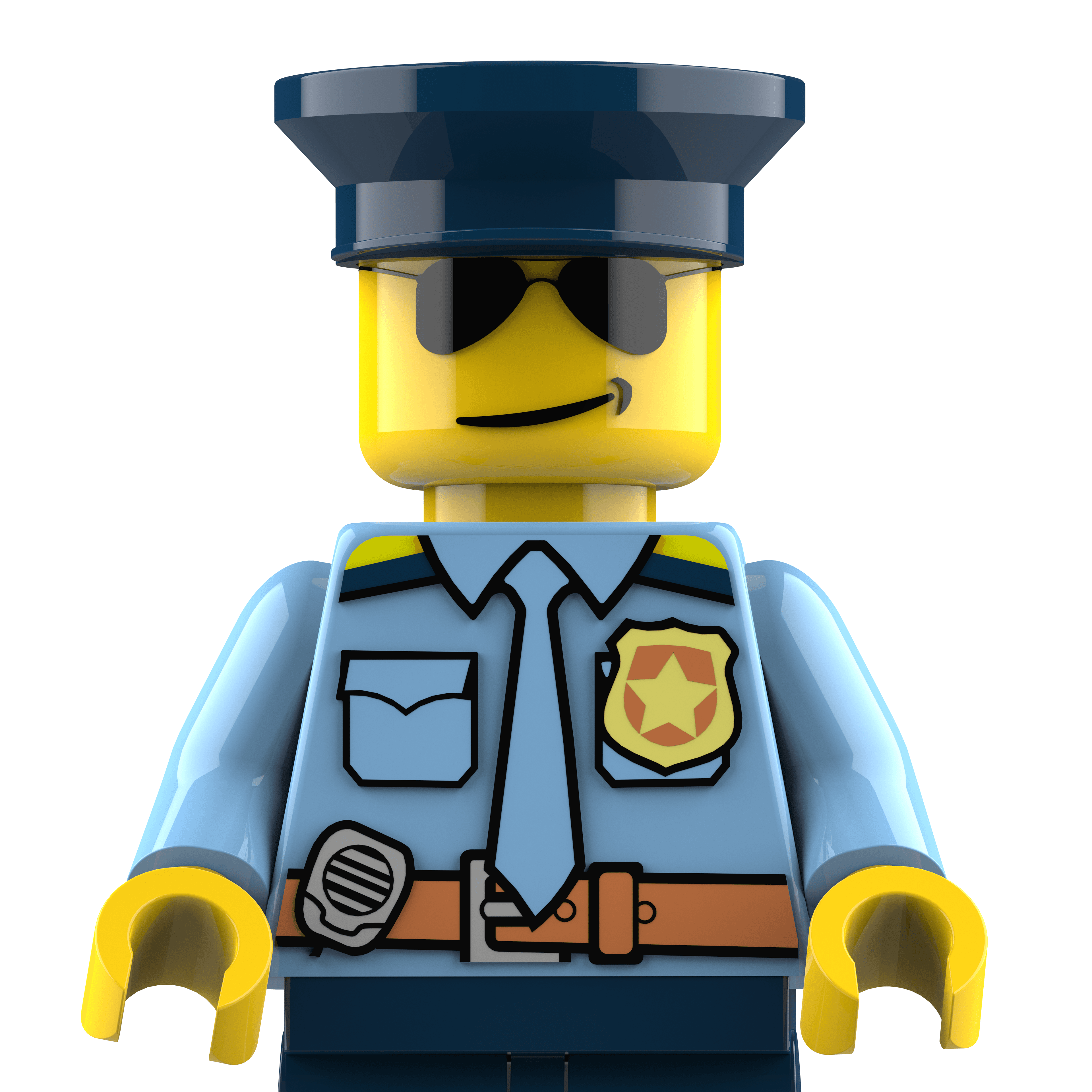 LEGO City Minifigure - Male Police Officer / Policeman, moustache