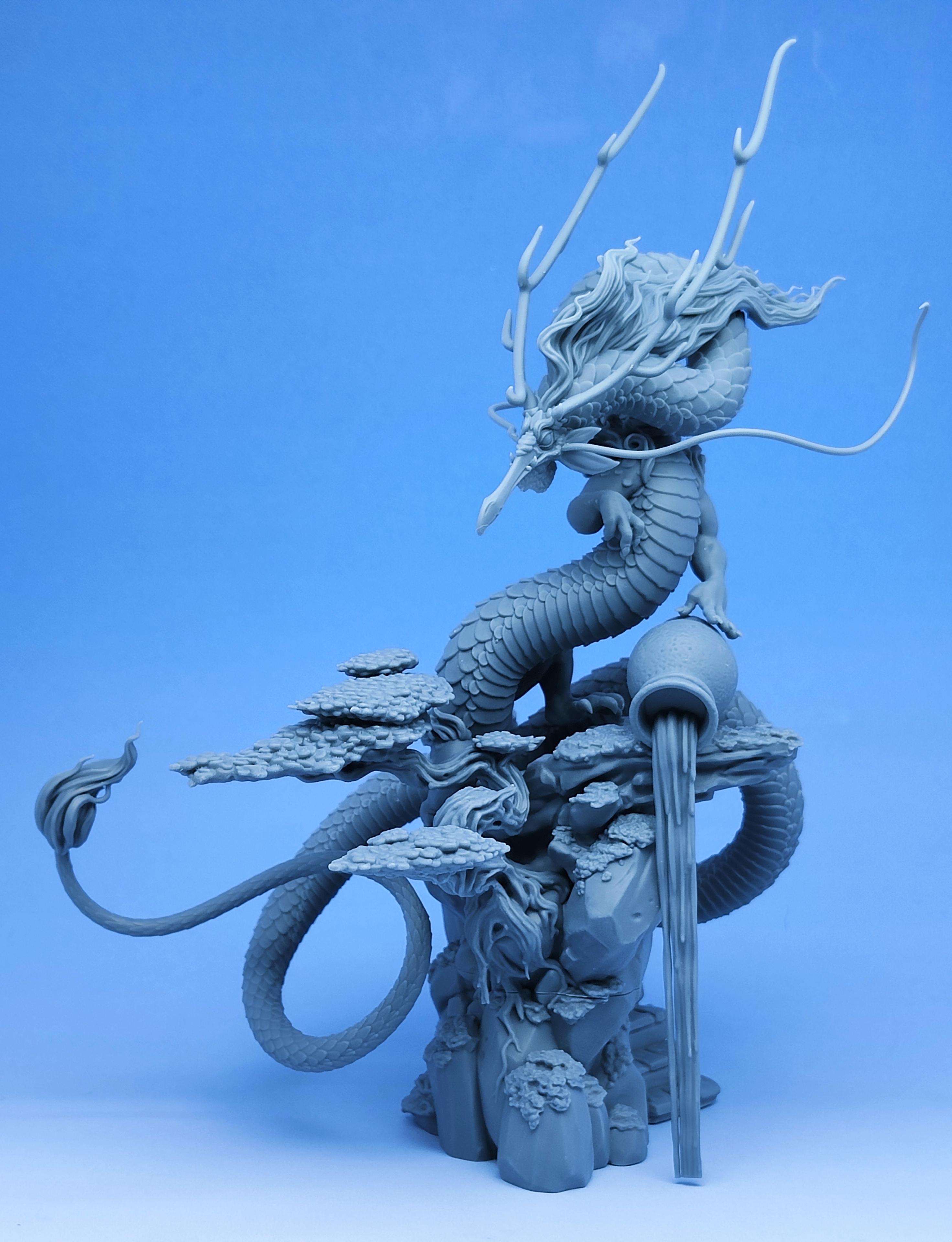 Shenlong - Dragon of Earth with Scenic Base (Pre-Supported) 3d model