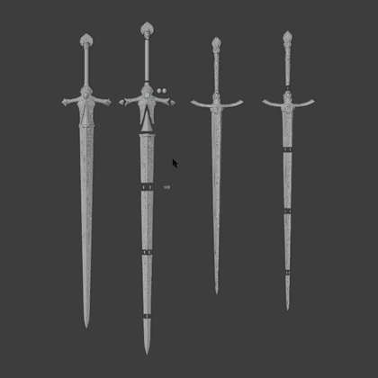 Rellana's Twin Blades from Elden Ring Shadow of the Erdtree 3d model