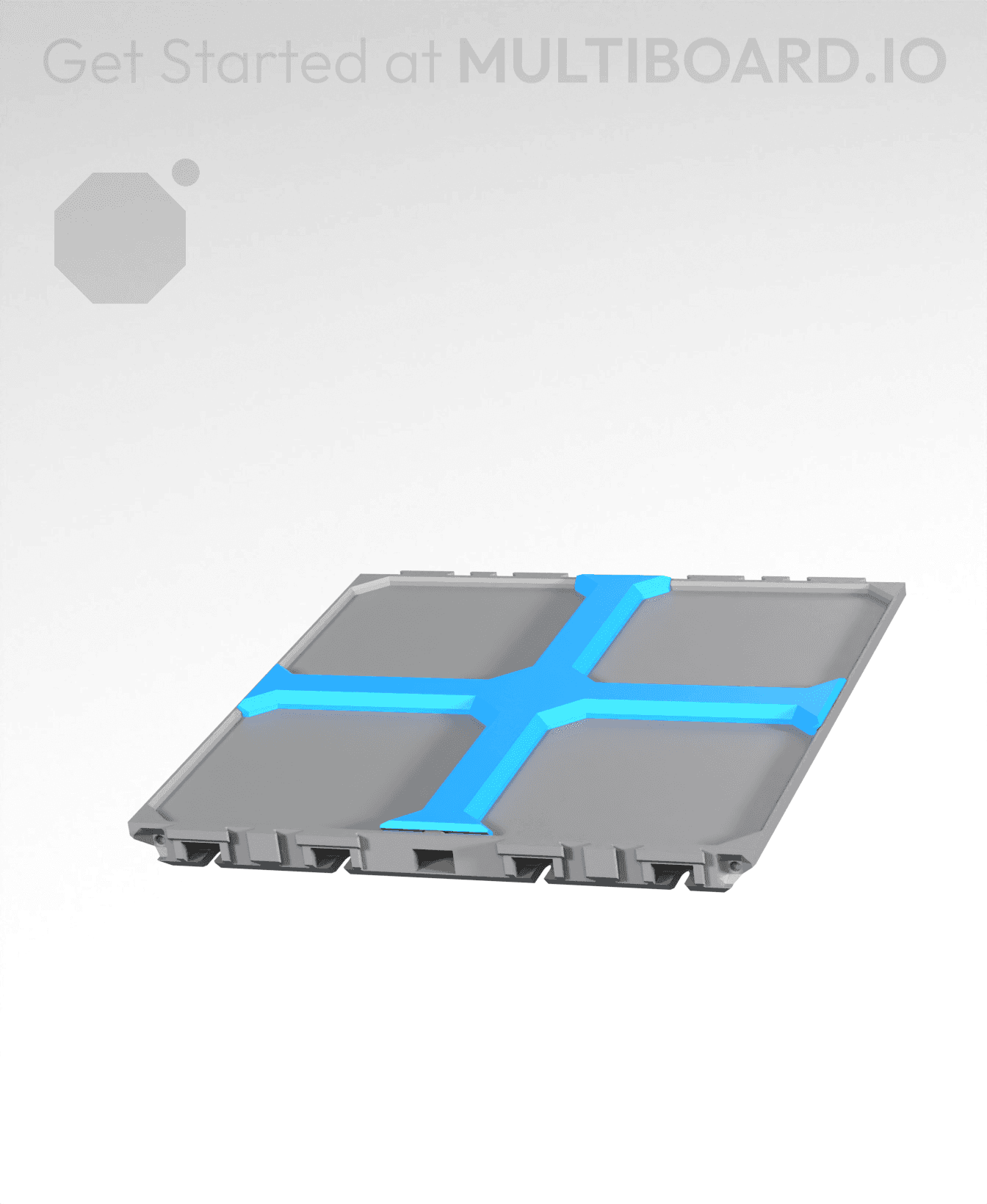 2x2 - Multibin Insert Panel - Surface Adapter 3d model