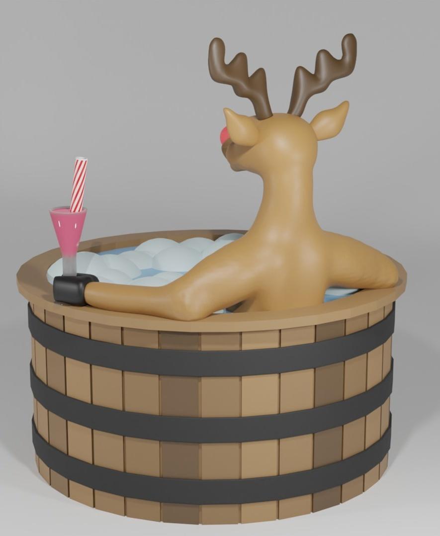 Hot Tub Rudolph 3d model