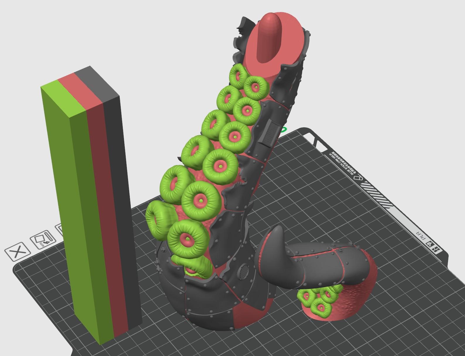 The Iron Tentacle - Headphones Holder 3d model