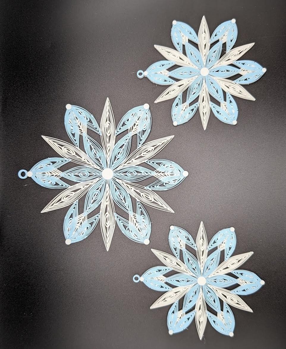 Quilling Snowflake Decoration 3d model