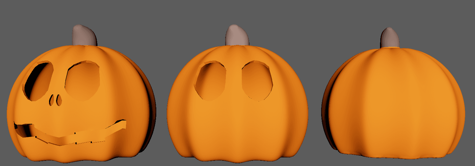 Halloween - Pumpkin Base Models. 3d model