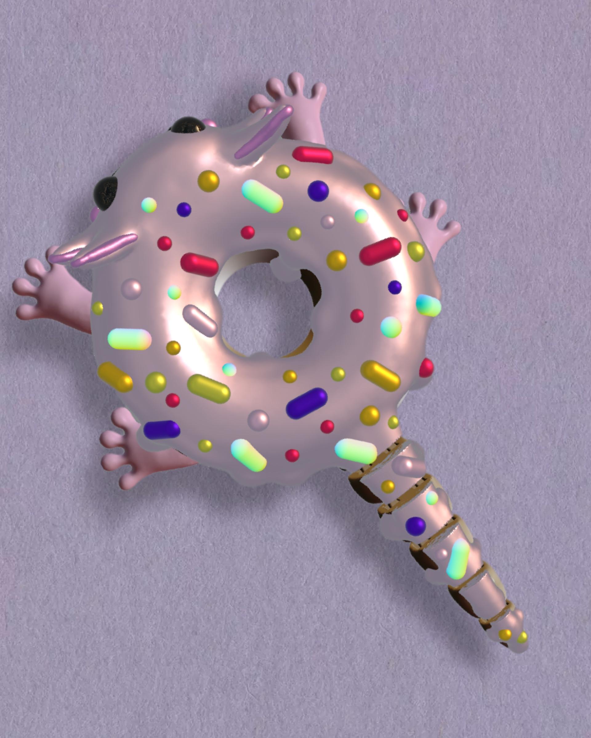 "Alotl-Donut" the Flexi Donut Axlotl 3d model