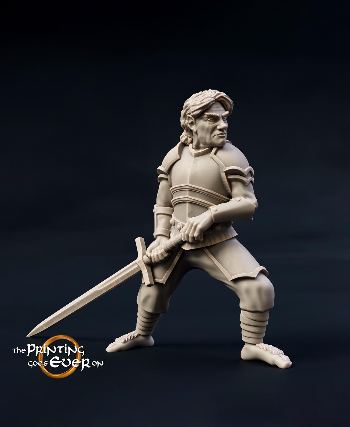 Pavo Tabbart - Halfling Leader On Foot and Mounted 3d model