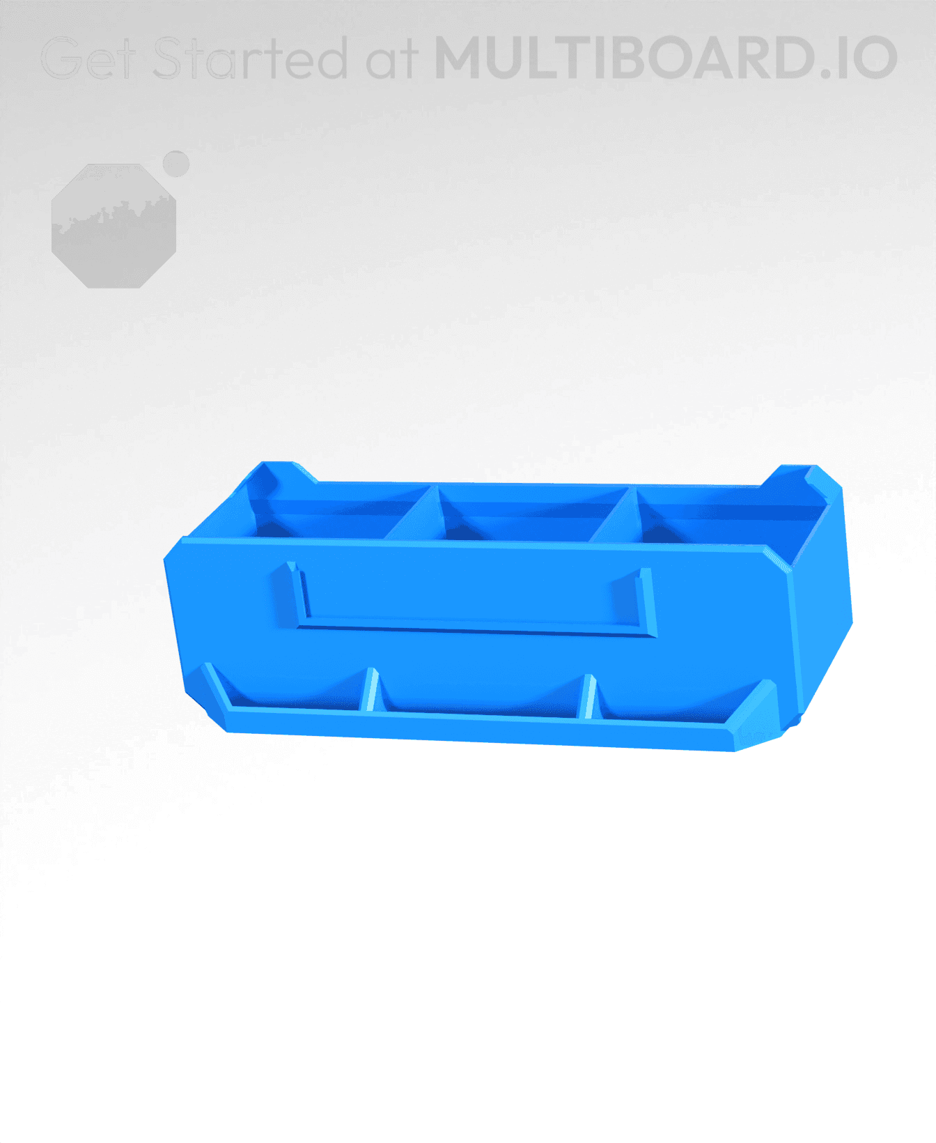 3x1x1-Deep - Grid Divided - Multibin Simple Drawer 3d model