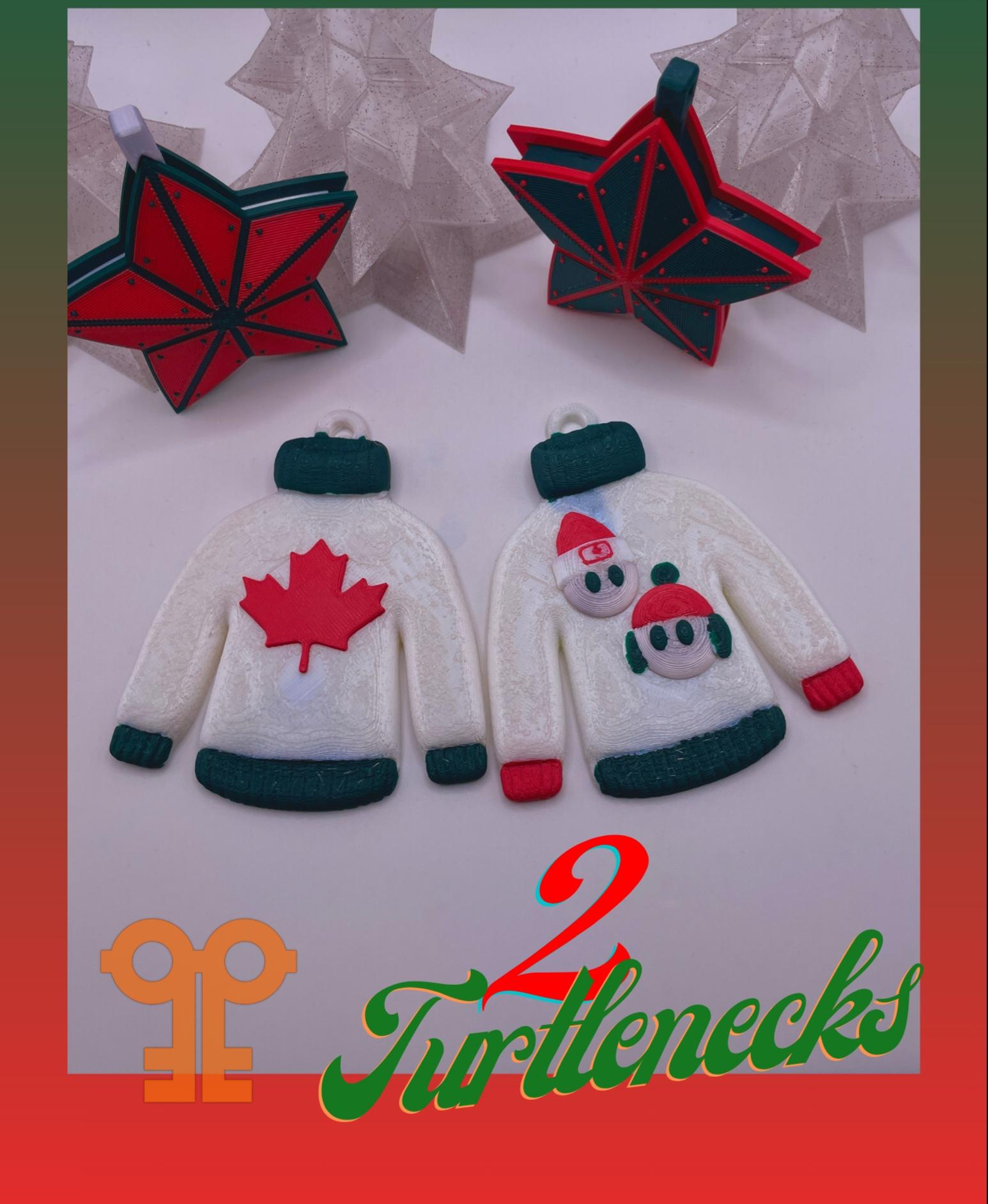 2Turtleneck Christmas Tree Ornaments  3d model