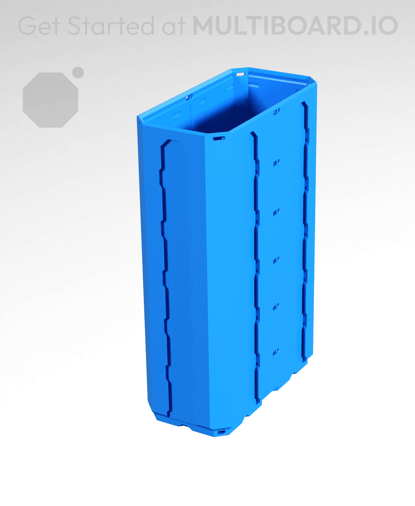 1x2x3 - Topped Multipoint Rail - Multibin Shell 3d model