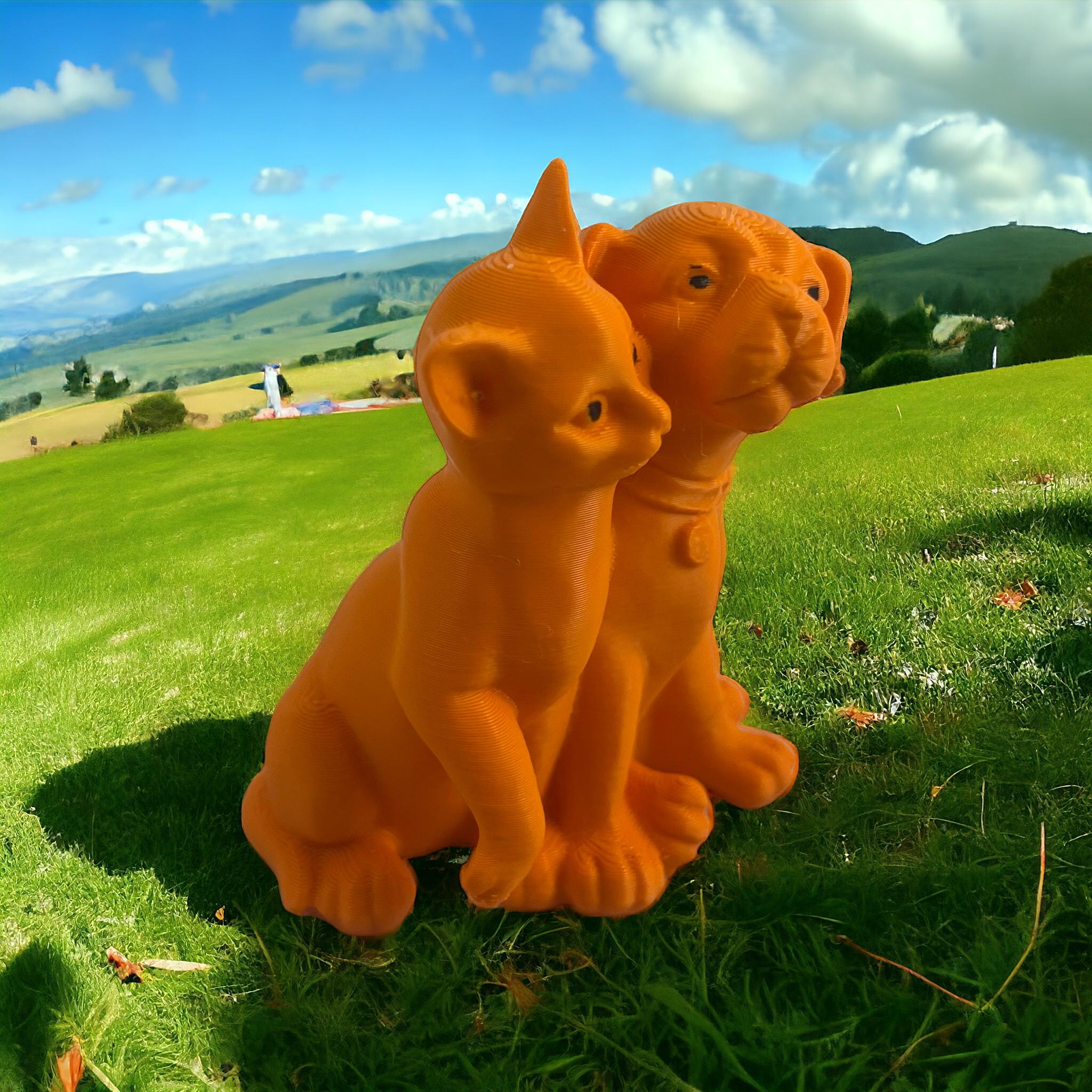 Dog and cat friend 3d model