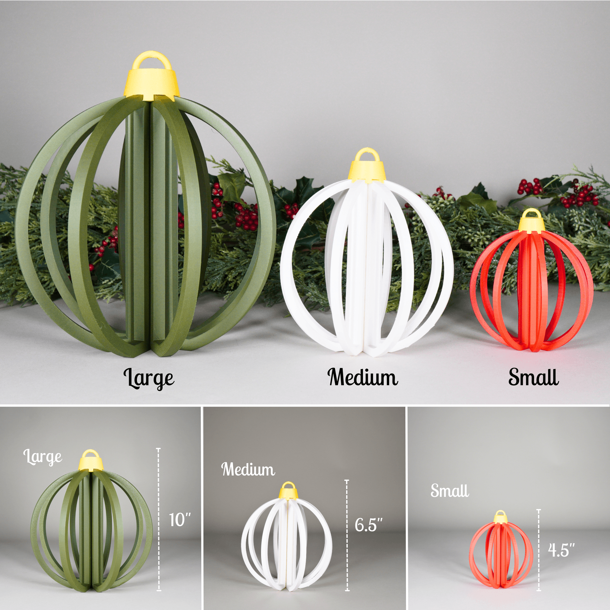 Christmas Ornament Hollow Slices 3d model