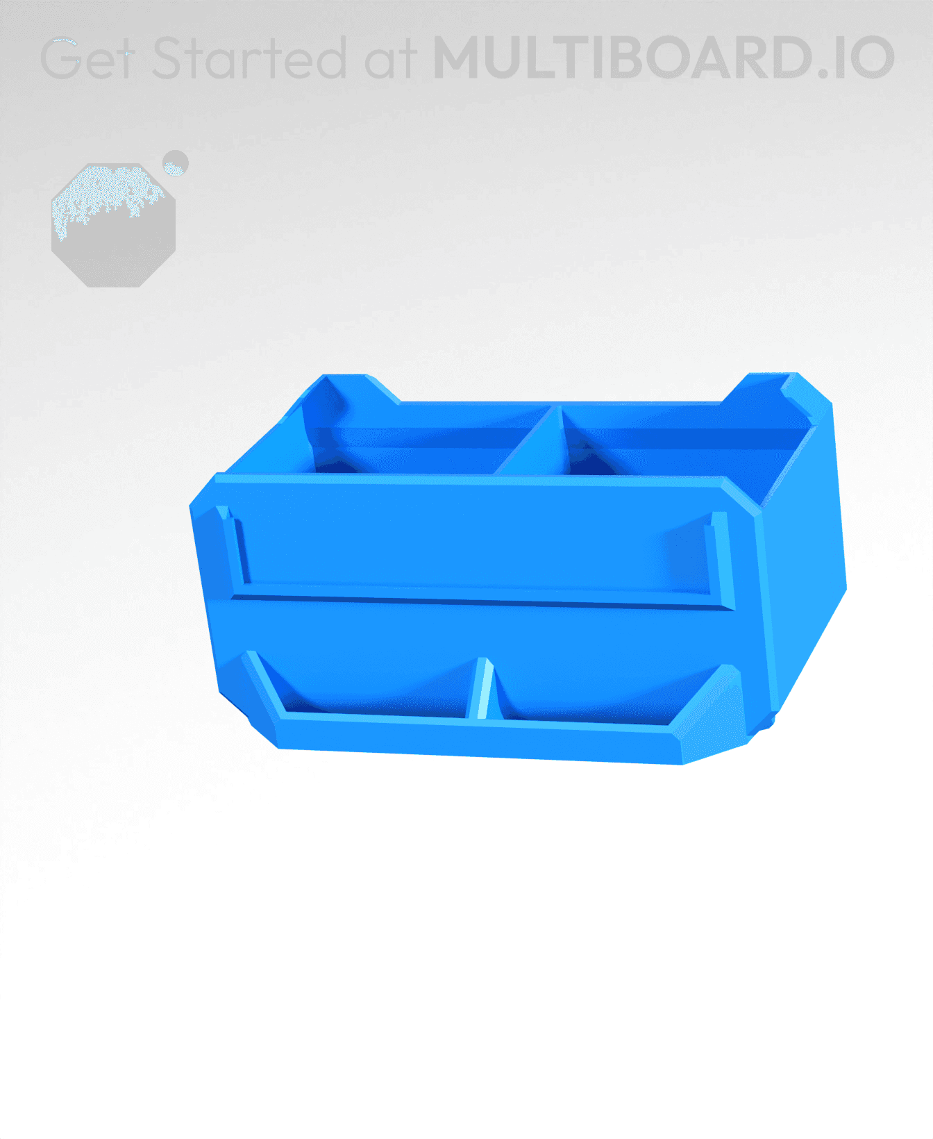 2x1x1-Deep - Grid Divided - Multibin Simple Drawer 3d model