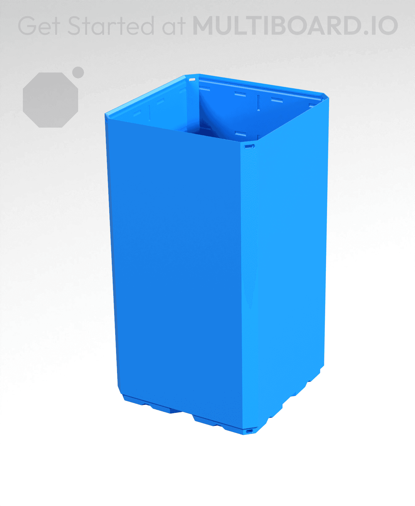 2x2x3.5 - Simple Walls - Multibin Shell 3d model