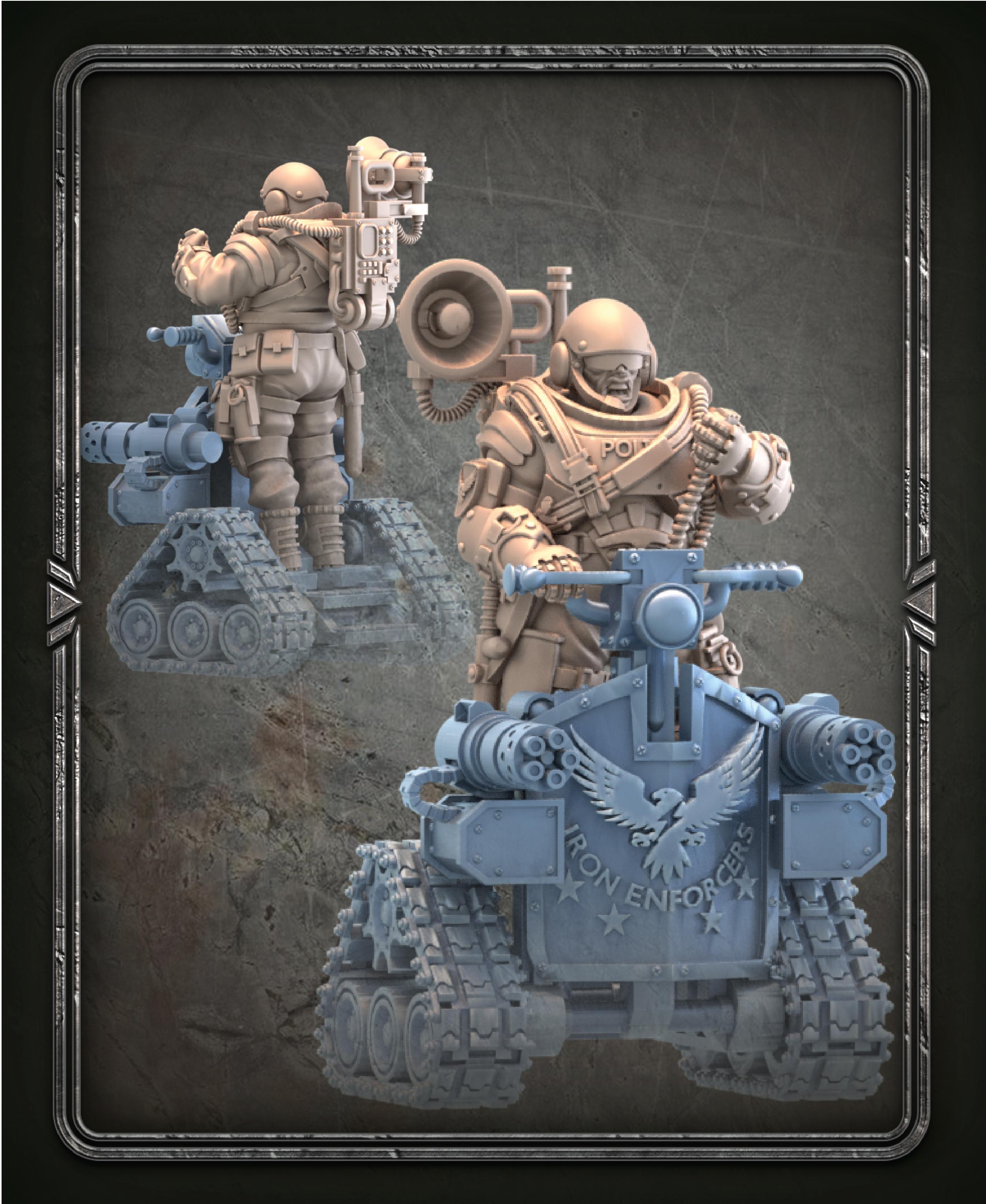 Iron Enforcers on Terror Trams (July Release) 3d model