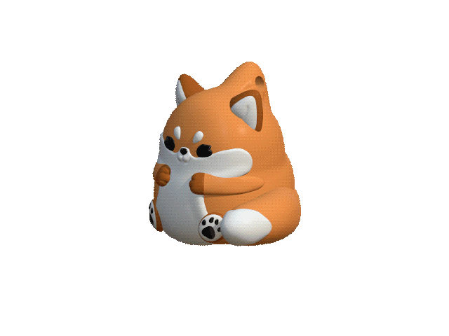 Cute Fox Keychain!! 3d model