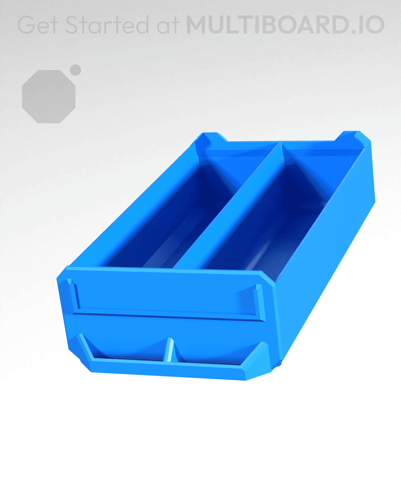 2x1x3·5-Deep - Linear Divided - Multibin Simple Drawer 3d model