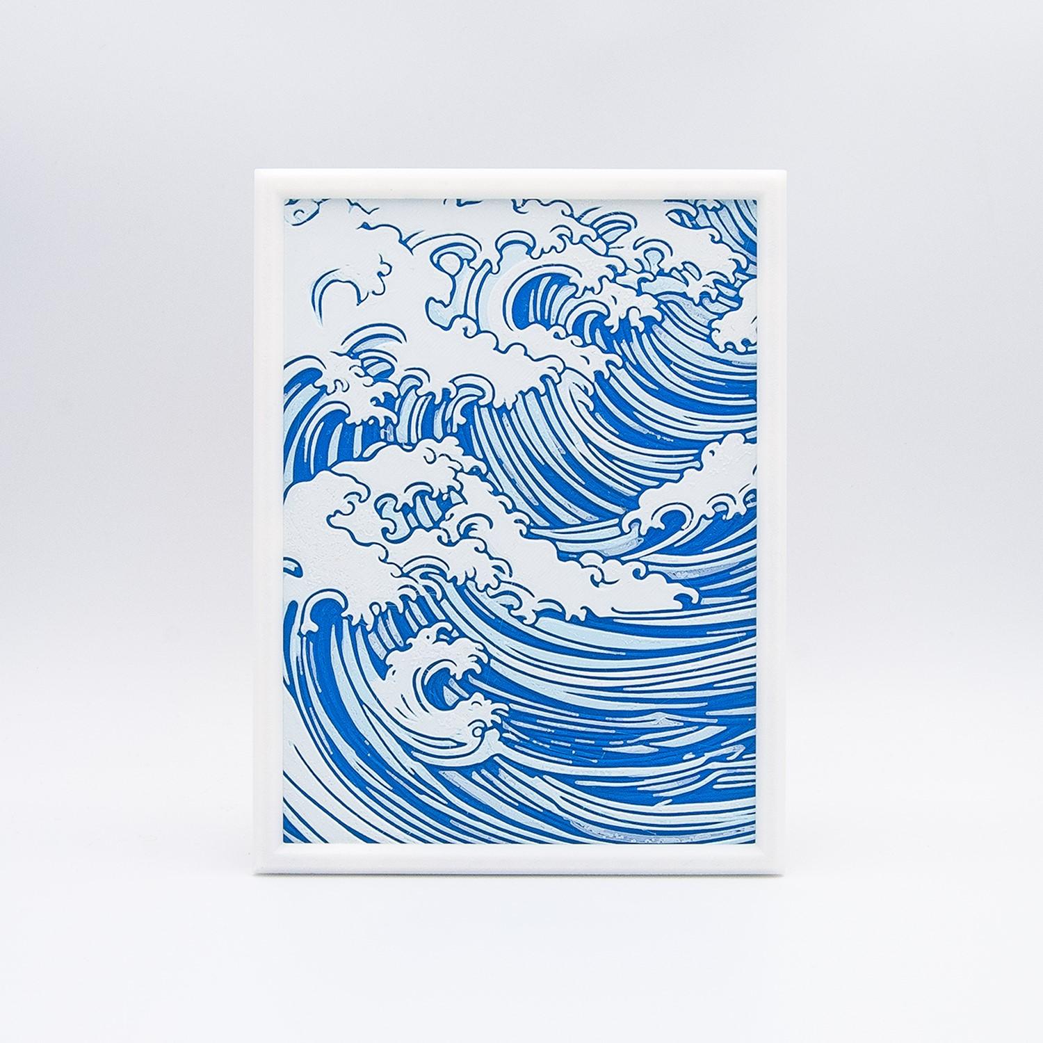 Wave Wall Art Frames 3d model