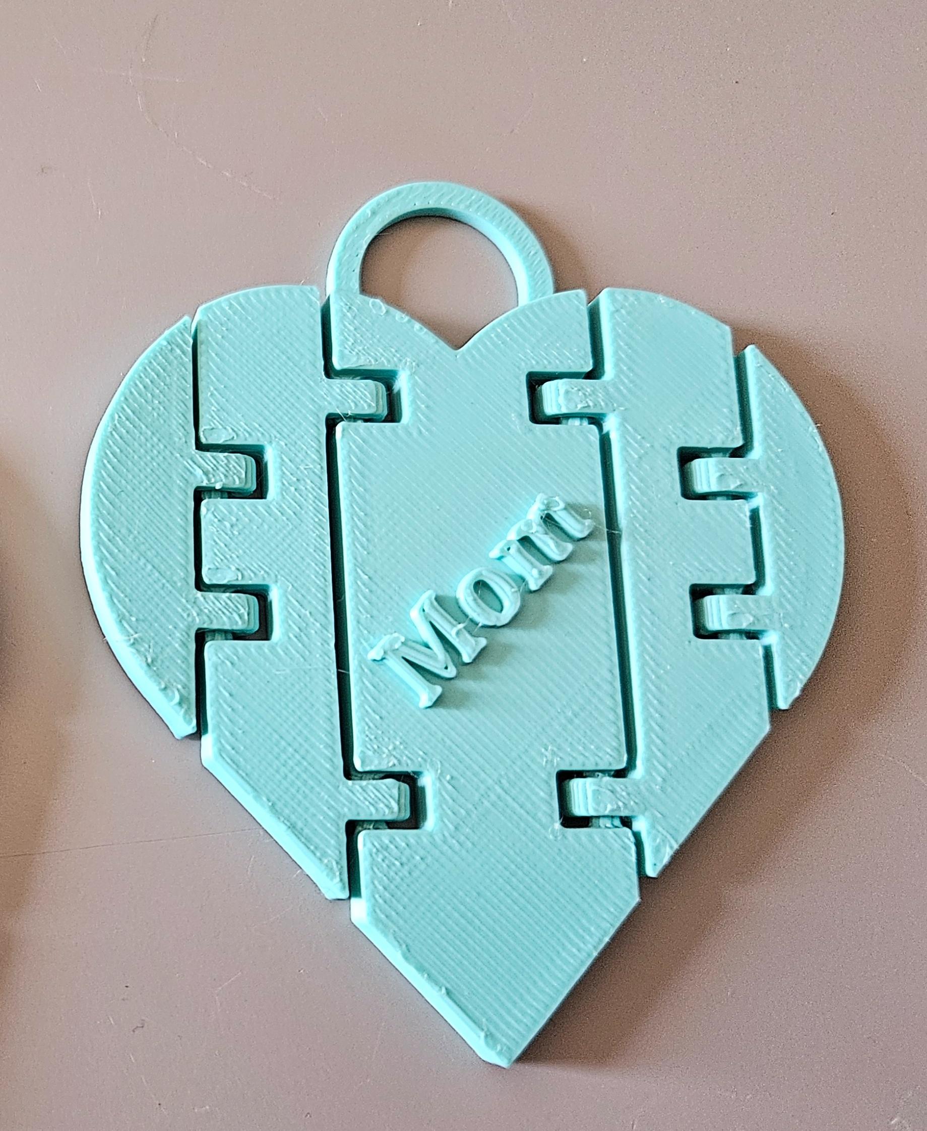 Mother's Day Charm - 110%, Polylite in polymaker teal - 3d model