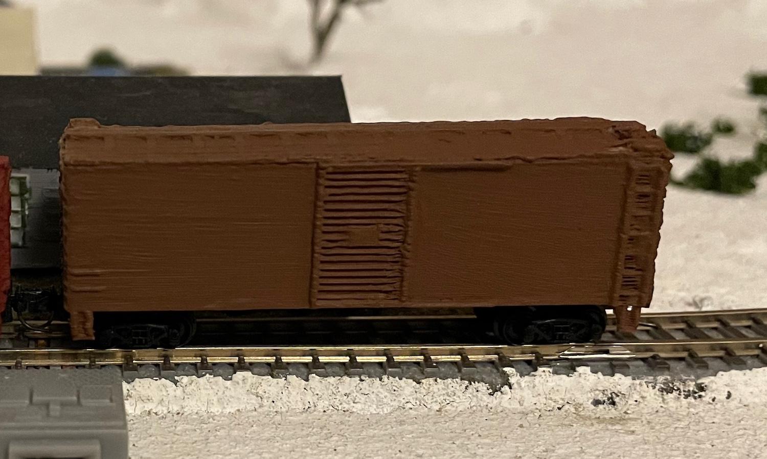 Z scale 40 ft PS1 boxcar 3d model