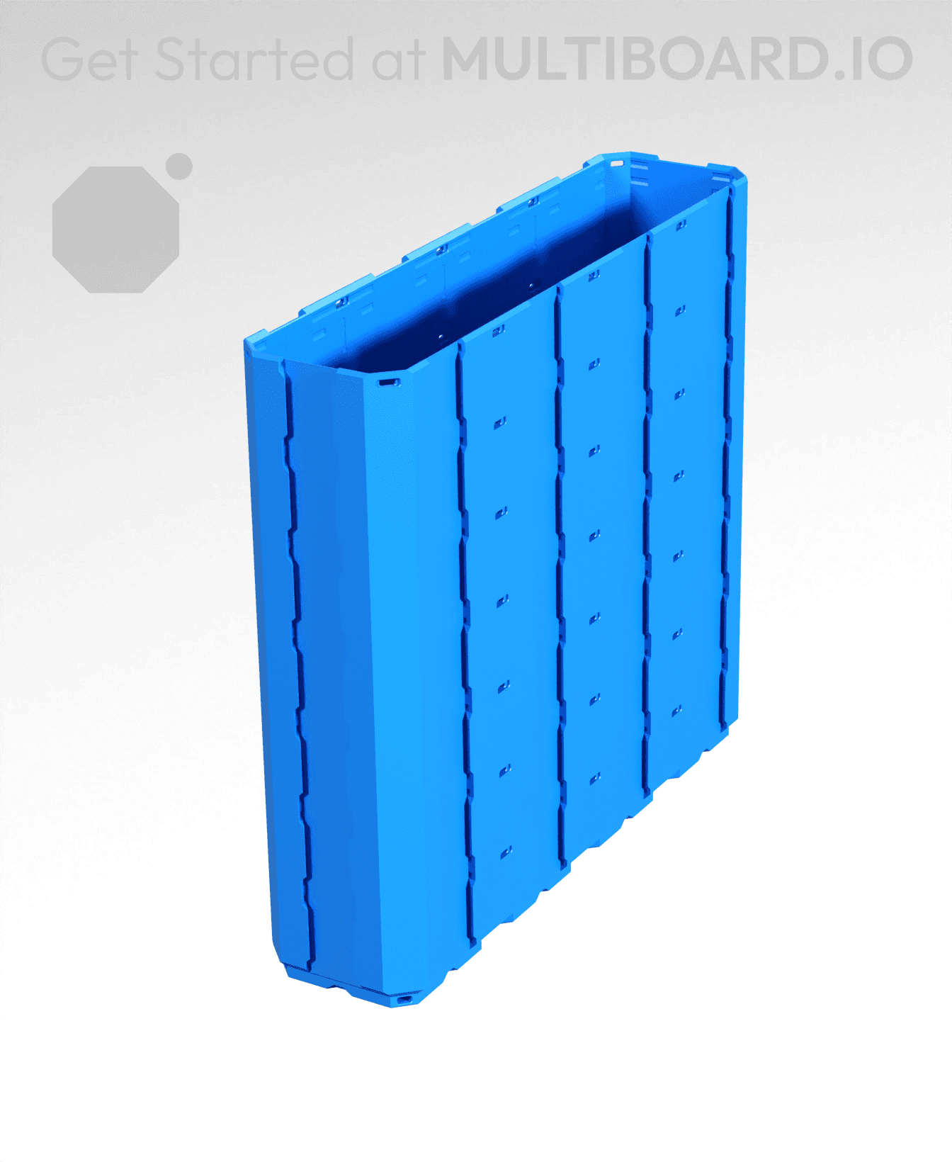 1x4x3.5 - Full Multipoint Rail - Multibin Shell 3d model