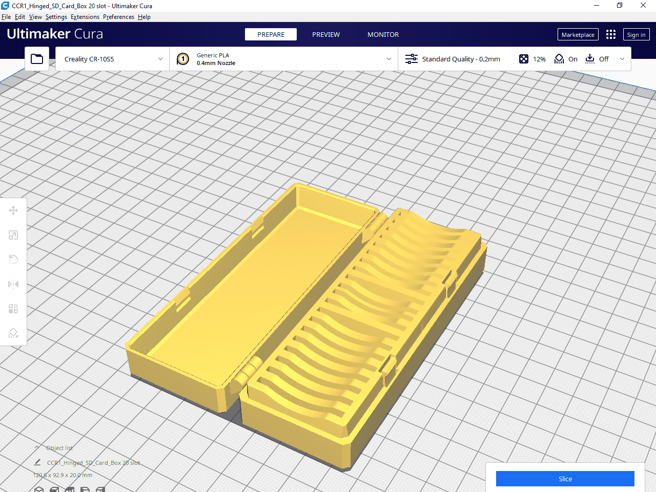 Safe 3D Printed SD Card Case (Store 20 Pcs SD Cards)  3d model