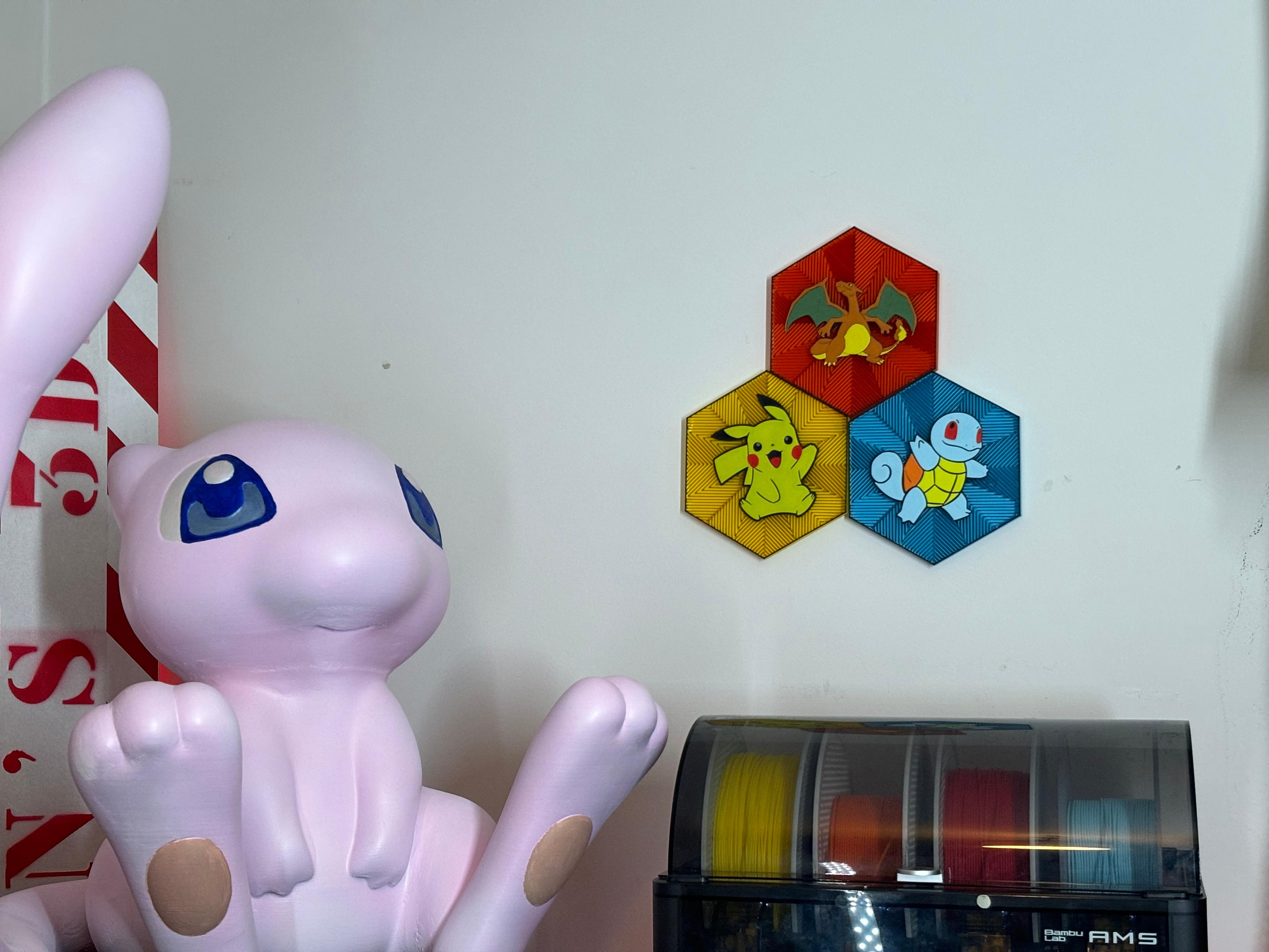 Squirtle Hexagon wall art - Pokémon 3d model