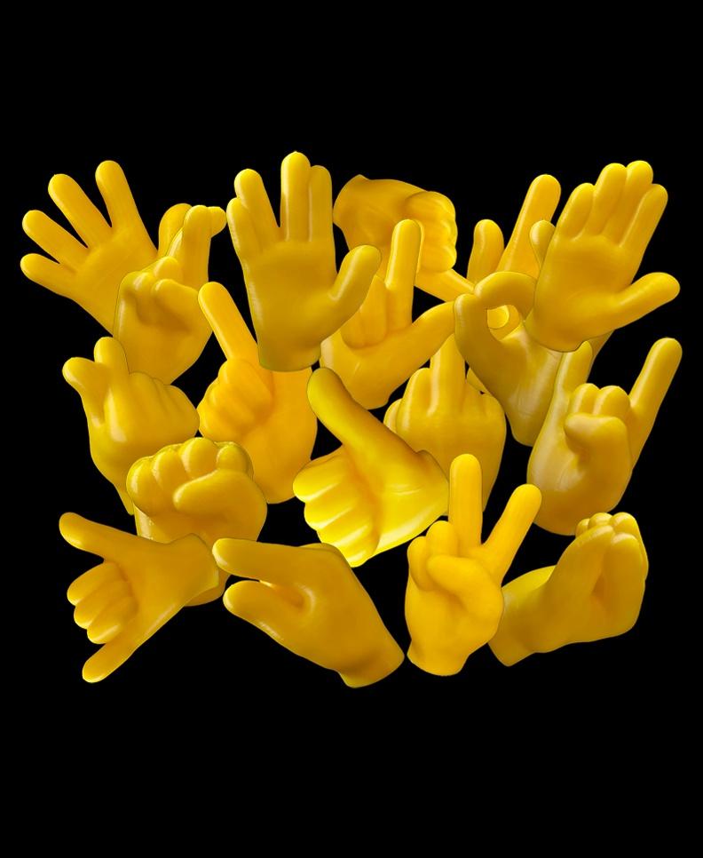 Unicode Emoji Hands 3d model
