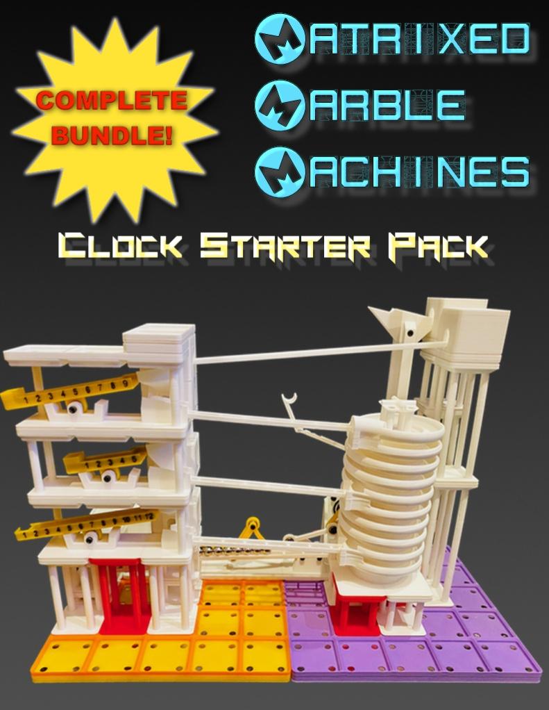 Matrixed Marble Machines Clock Starter Pack 3d model