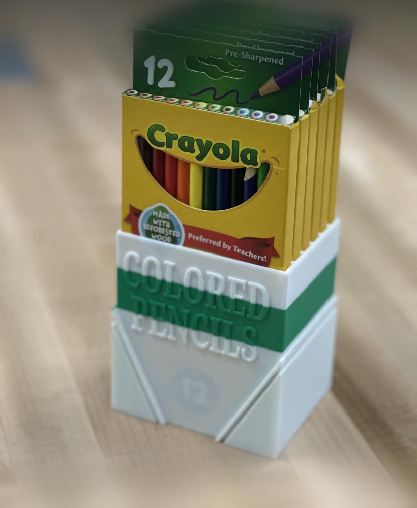 Colored Pencils Holder 3d model