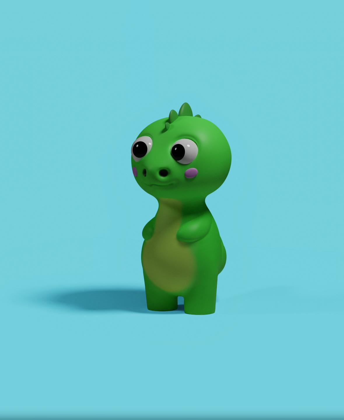 3D printable Cute Dinosaur 3d model