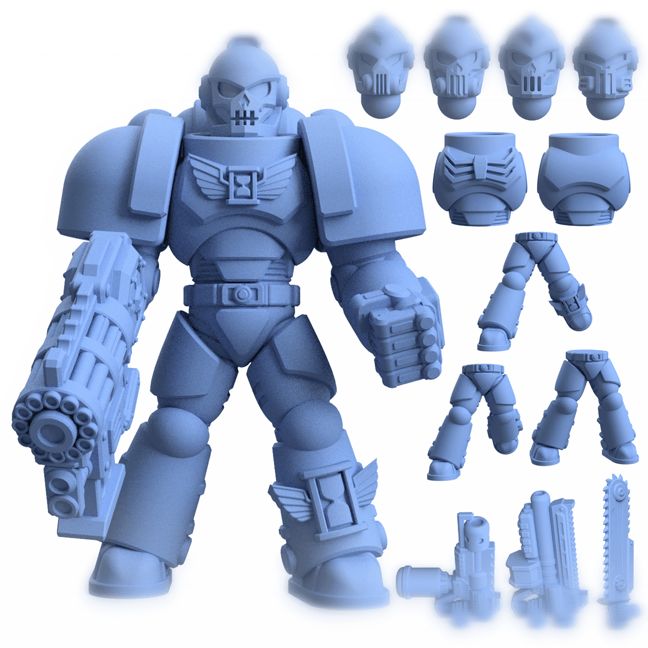 Memento Mori Marines Kit for Tabletop Wargames 3d model