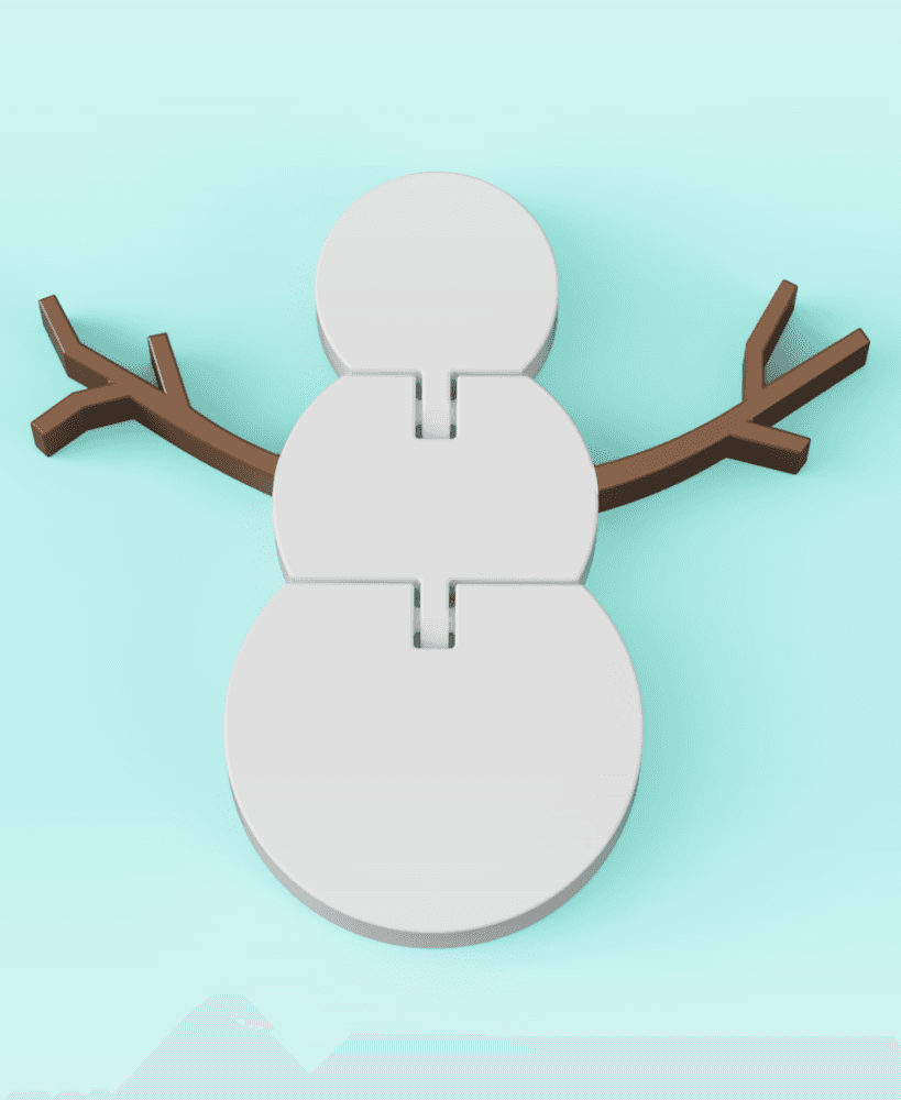 Articulated Snowman 3d model