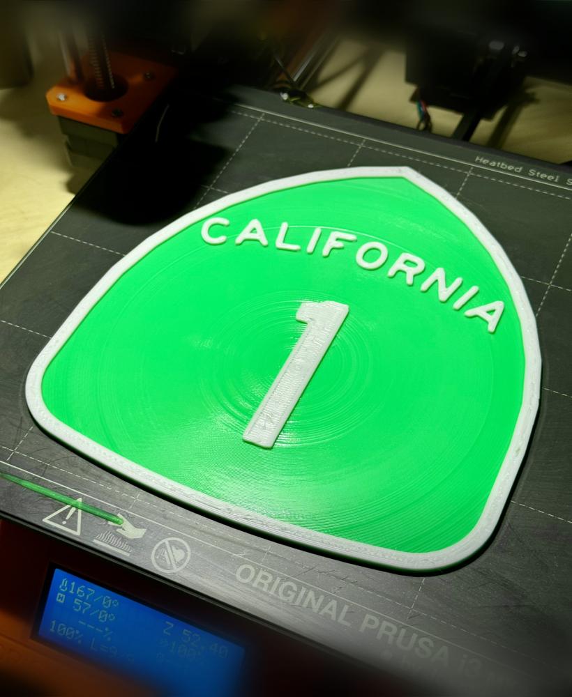 California Highway 1 Sign 3d model