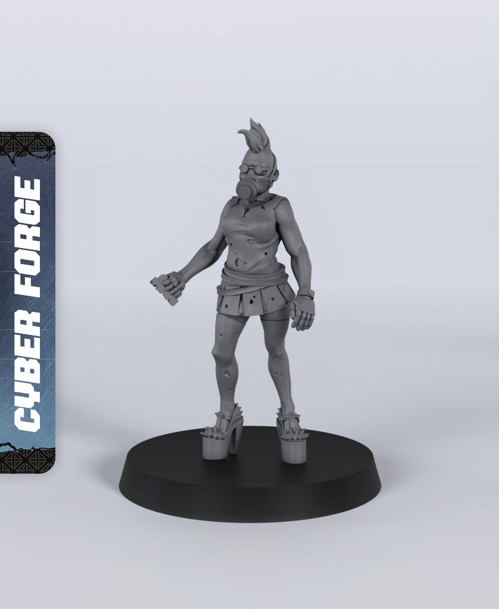 Sally - With Free Cyberpunk Warhammer - 40k Sci-Fi Gift Ideas for RPG and Wargamers 3d model
