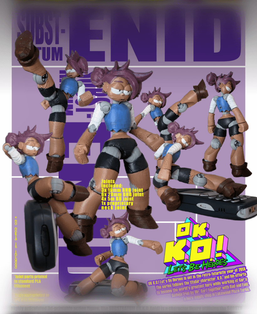 Substratum OK K.O.! Enid Posable Action Figure SUBSTR 002 3d model