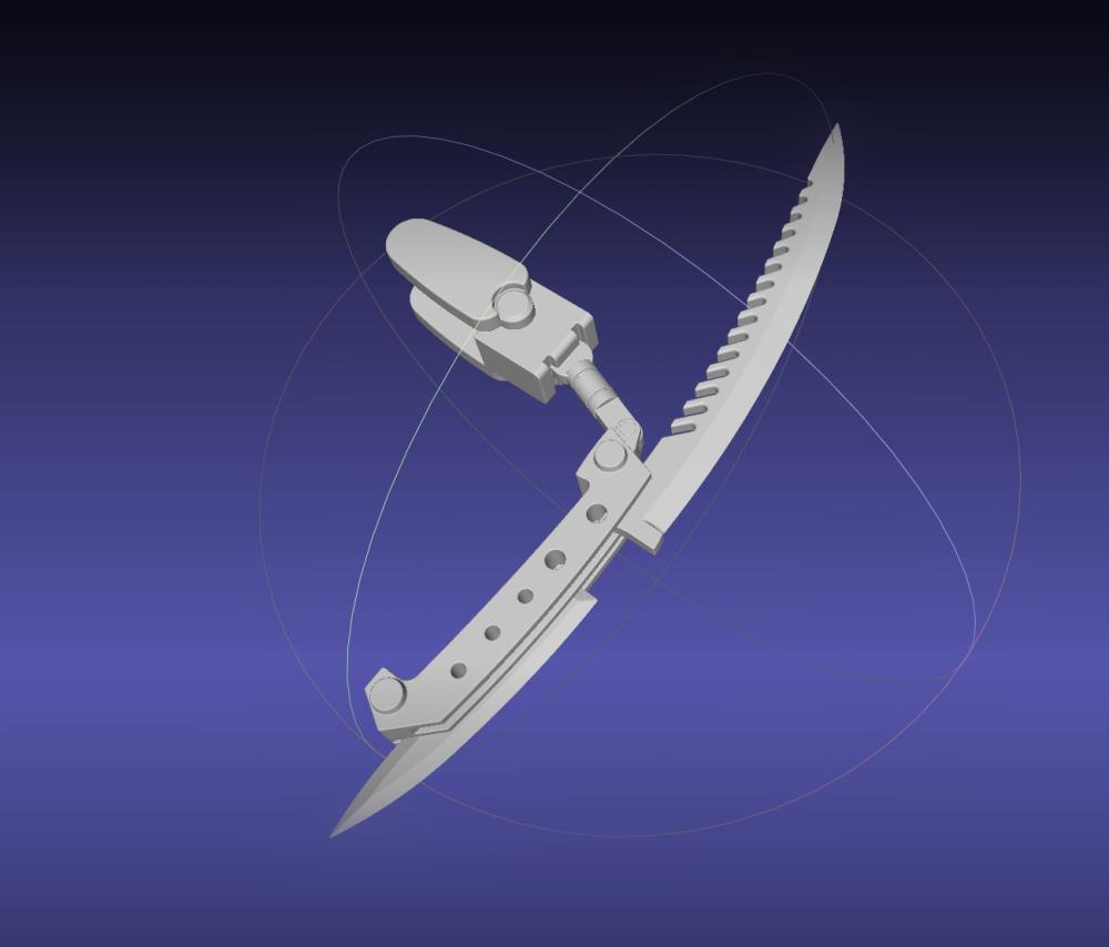 Alita Battle Angel Damaskus Blade Manga Version 3d model