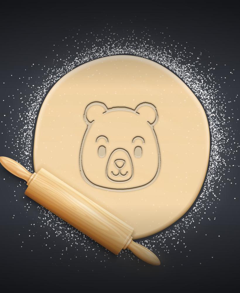 Bear Cookie Cutter, Biscuit Cutter 3d model