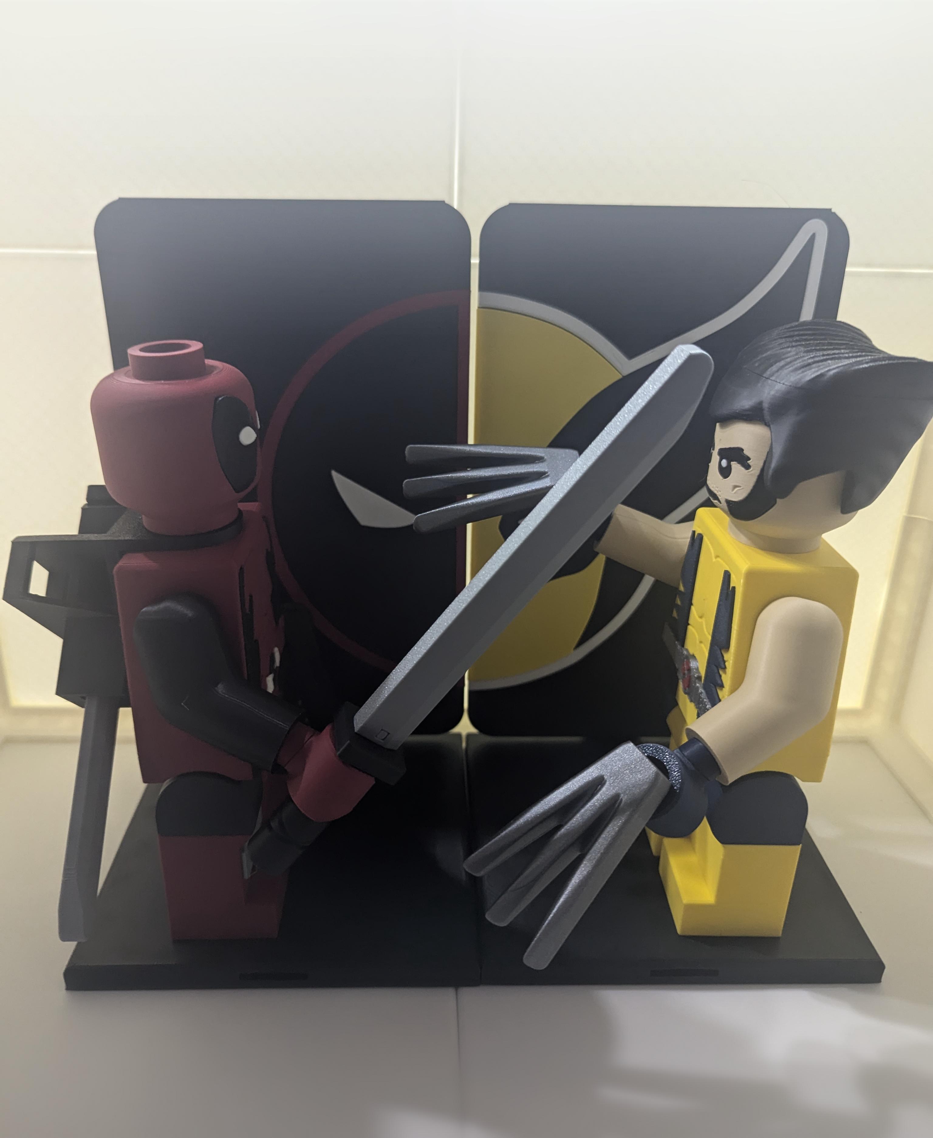 Wolverine vs Deadpool Backer Plates 3d model