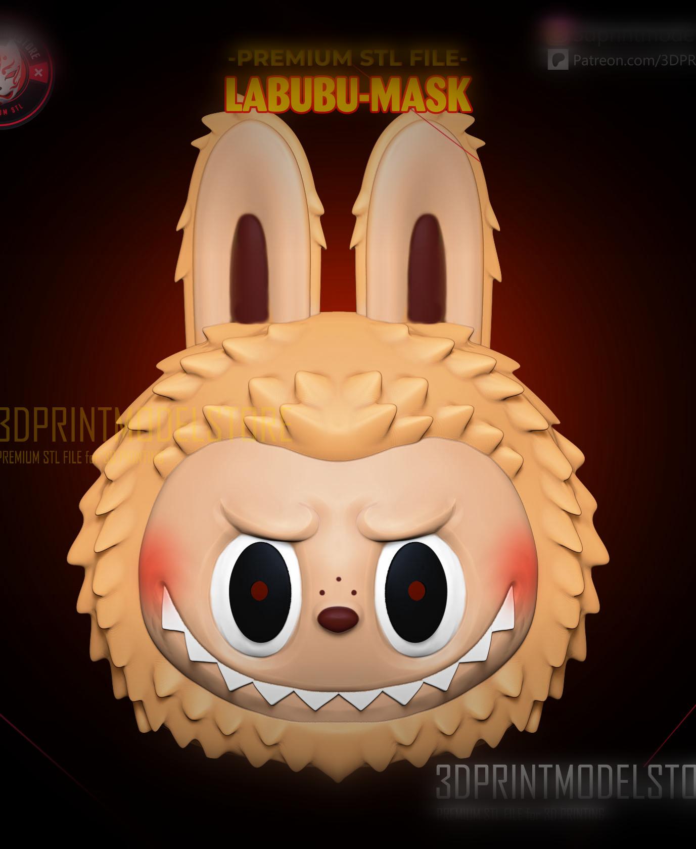 Labubu The Monster Cosplay Mask, Anime, Props, Halloween 3d model
