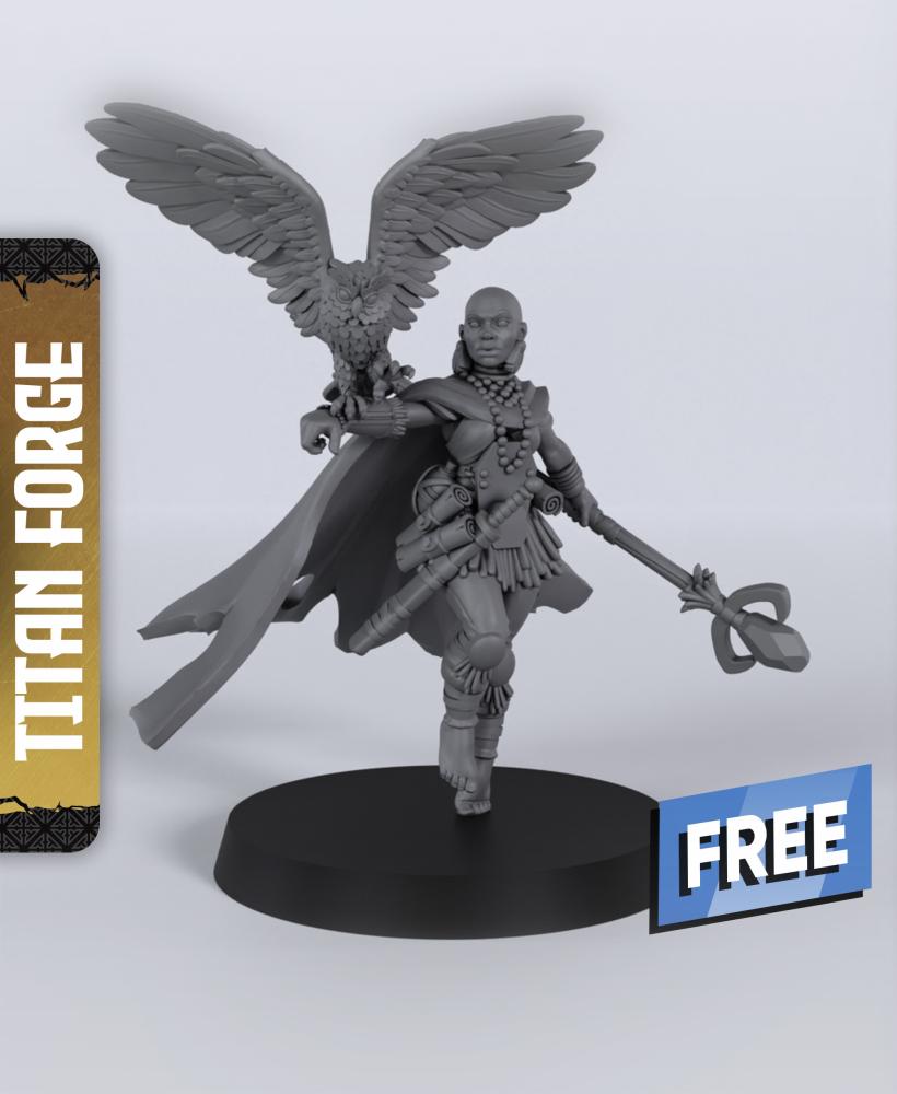 Spirit Walker - With Free Dragon Warhammer - 5e DnD Inspired for RPG and Wargamers 3d model