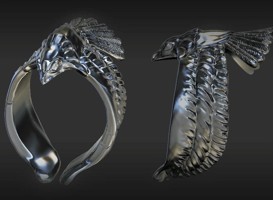 Free Bird Ring 3d model