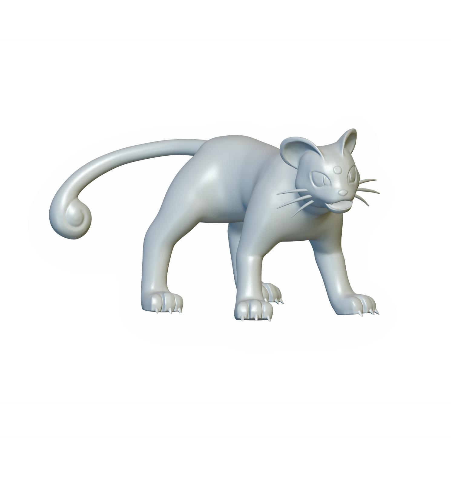 Pokemon Persian #53 - Optimized for 3D Printing 3d model