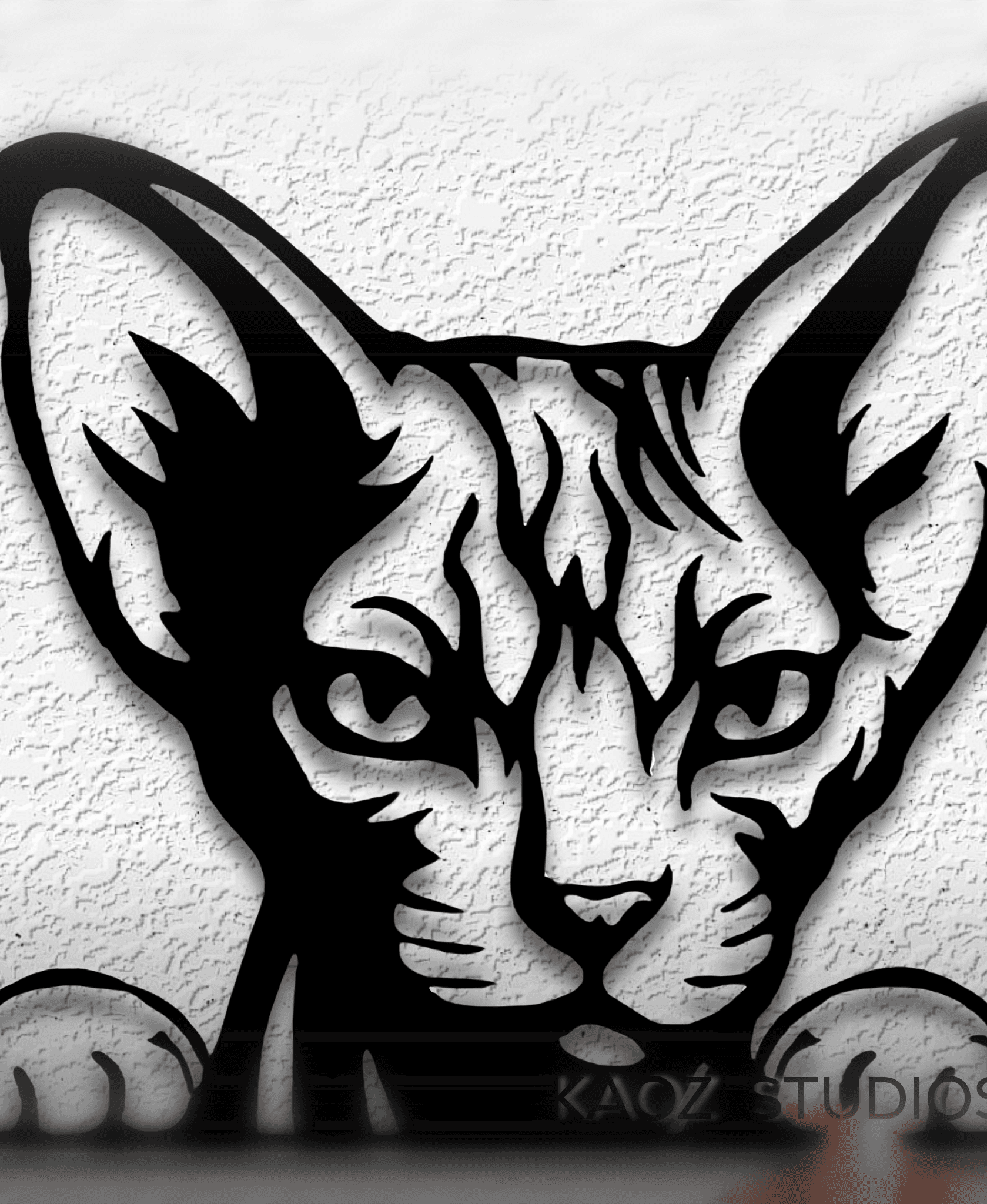peeking sphynx kitty wall art sphinx cat wall decor kitten decoration 3d model