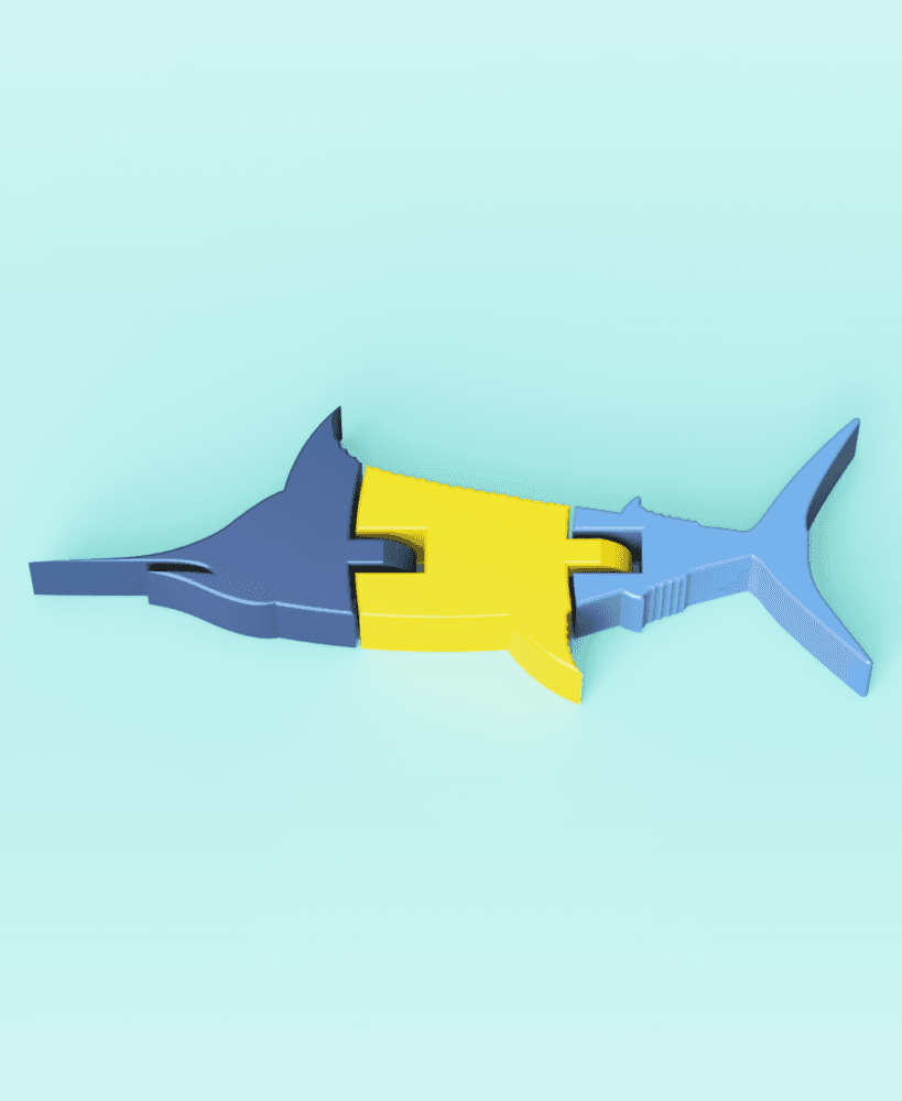 Articulated Marlin 3d model