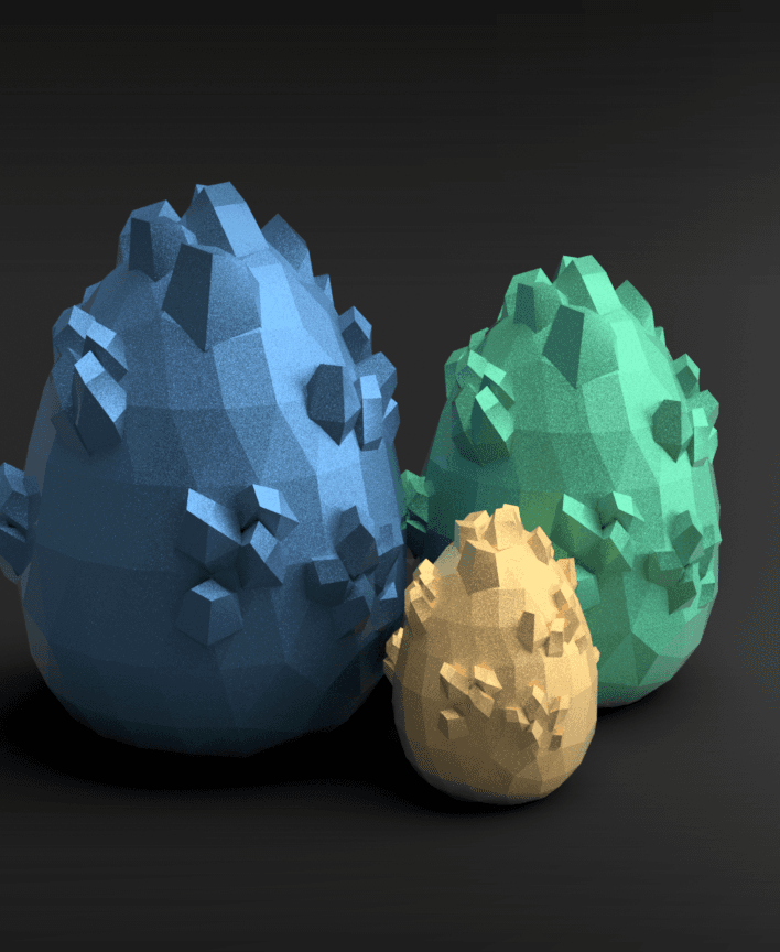 Large Crystal Egg 3d model