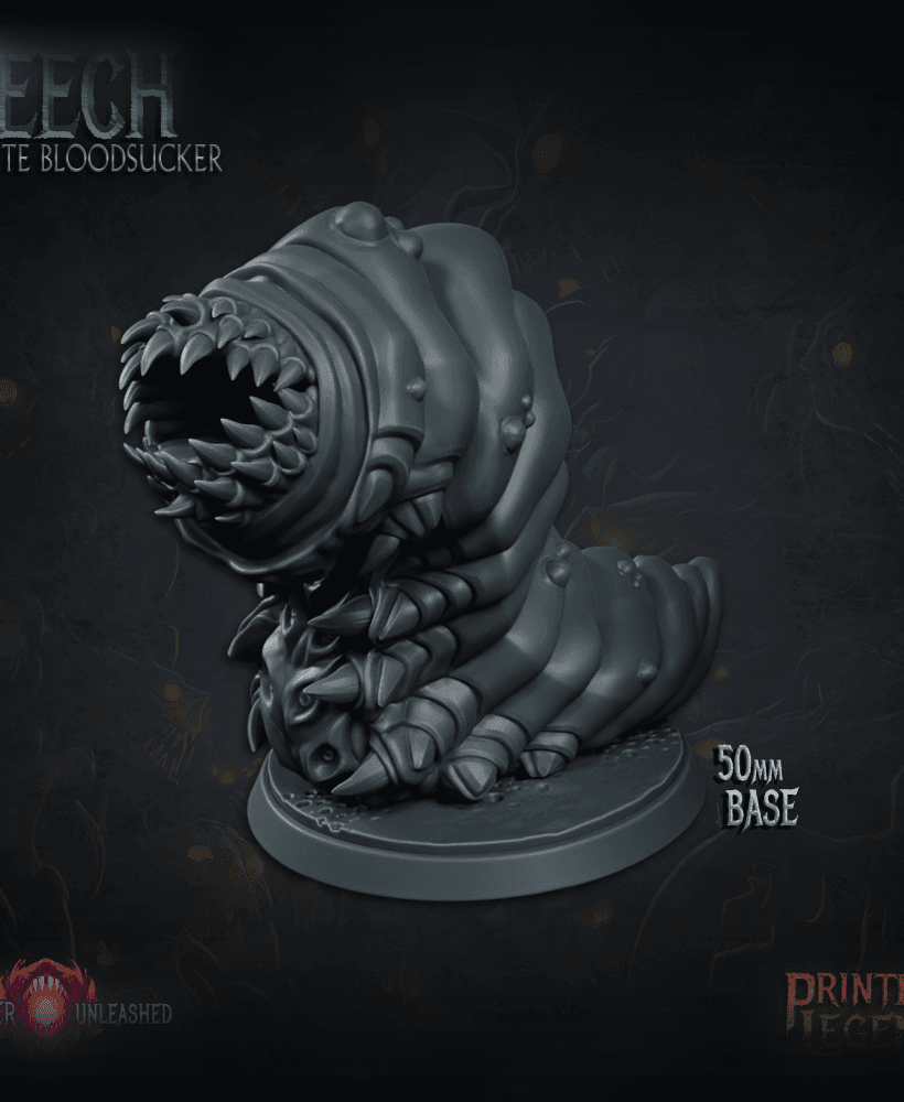 Leech 02 (50mm Base) 3d model