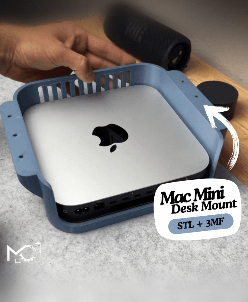 Mac Mini Desk Mount 3d model