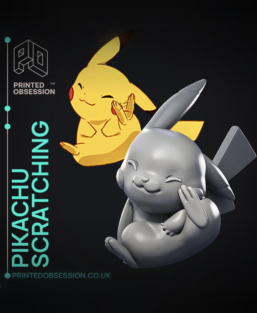 Pikachu - Scratching - Pokemon - Fan Art 3d model