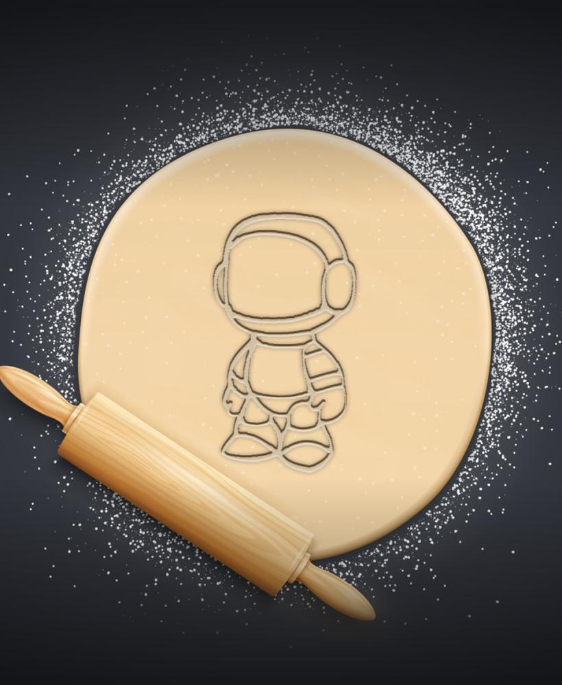 Astronout Cookie Cutter, Biscuit Cutter 3d model