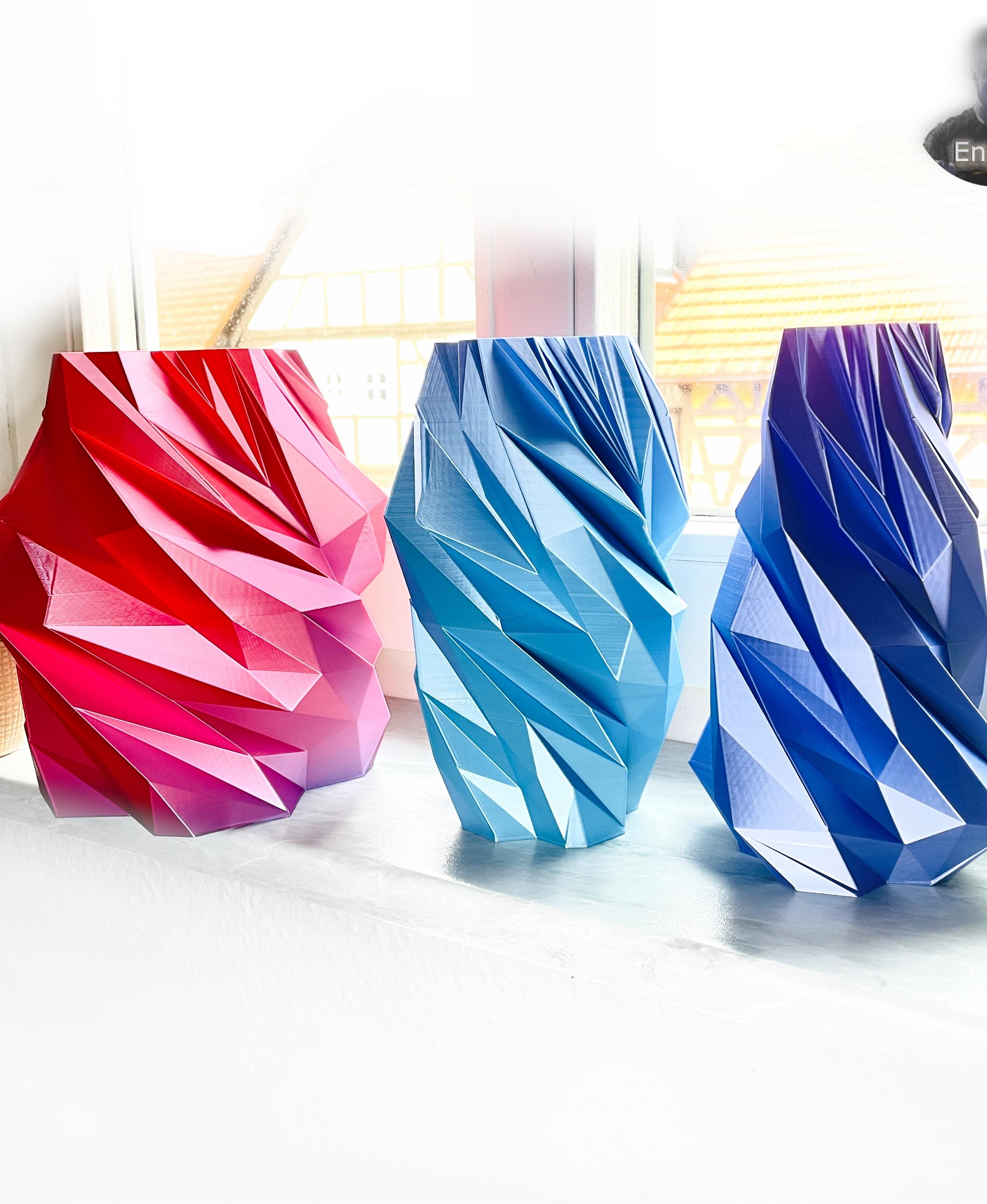 Special Low Poly Vases - 3 Designs 3d model